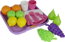 Набор продуктов №2 с посудкой и подносом (21 элемент) (в сеточке)46970 Набор продуктов №2 с посудкой и подносом (21 элемент) (в сеточке)46970